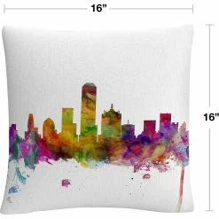 Deals ???? Trademark Fine Art Dallas Texas Skyline Decorative Throw Pillow ???? -Bargoose shop unnamed file 100