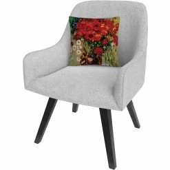 Wholesale ???? Trademark Fine Art Vincent Van Gogh Daisies And Poppies Decorative Throw Pillow ???? -Bargoose shop unnamed file 1015