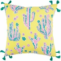Best reviews of ✔️ Simply Southern Cacti Yellow Polyester Filled Pillow ⭐