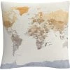 Promo ???? Trademark Fine Art Watercolor Political Map Of The World Decorative Throw Pillow ???? -Bargoose shop unnamed file 1021