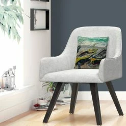 Promo ✔️ Trademark Fine Art Claude Monet Three Fishing Boats Decorative Throw Pillow ⌛ -Bargoose shop unnamed file 1055