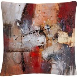 Best Pirce ???? Trademark Fine Art Cube Abstract V Decorative Throw Pillow ⭐