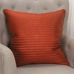 Buy ⭐ Rizzy Home Solid Rust 22 In. Square Pillow ???? -Bargoose shop unnamed file 1086