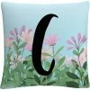 Budget ???? Trademark Fine Art Floral Garden Letter Illustration Decorative Throw Pillow ???? -Bargoose shop unnamed file 111