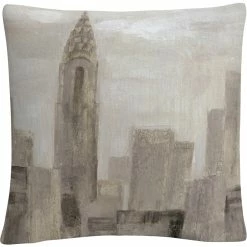 Wholesale ???? Trademark Fine Art Silvia Vassileva City Blocks I Greige Decorative Throw Pillow ❤️