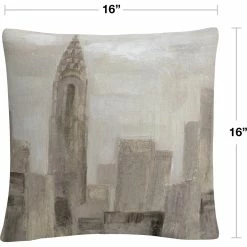 Wholesale ???? Trademark Fine Art Silvia Vassileva City Blocks I Greige Decorative Throw Pillow ❤️ -Bargoose shop unnamed file 1115