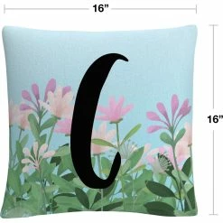 Budget ???? Trademark Fine Art Floral Garden Letter Illustration Decorative Throw Pillow ???? -Bargoose shop unnamed file 112