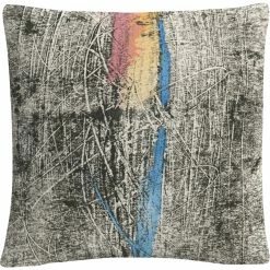 Promo ❤️ Trademark Fine Art Flame On Black Colorful Composition Decorative Throw Pillow ????