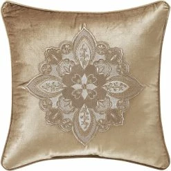 Cheapest ???? J. Queen New York Sandstone Beige 18 In. Square Embellished Decorative Throw Pillow ????
