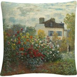 Outlet ✨ Trademark Fine Art The Artists Garden In Argenteuil Decorative Throw Pillow ????
