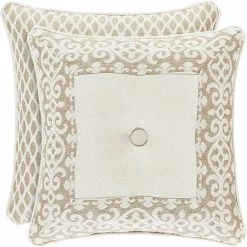 New ❤️ J. Queen New York Milano Sand 18 In. Square Decorative Throw Pillow ????