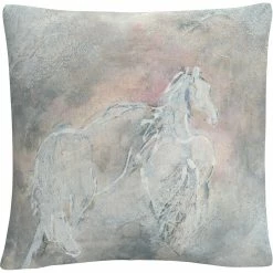 Promo ???? Trademark Fine Art Chris Paschke Blush Horses II Decorative Throw Pillow ????