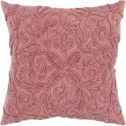 Discount ❤️ Rizzy Home Solid Pink Square Decorative Throw Pillow ????