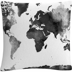 Best deal ???? Trademark Fine Art Marlene Watson World Map Decorative Throw Pillow ✔️
