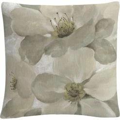 Best deal ???? Trademark Fine Art Silvia Vassileva White On White Floral I Crop Neutral Pillow ????