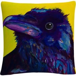 Cheap ❤️ Trademark Fine Art Corvus Animals Pets Painting Bold White Decorative Throw Pillow ????