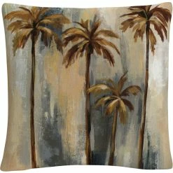 Wholesale ???? Trademark Fine Art Silvia Vassileva Palm Trees II Decorative Throw Pillow ????