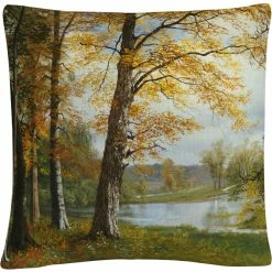 New ???? Trademark Fine Art A Quiet Lake Decorative Throw Pillow ????