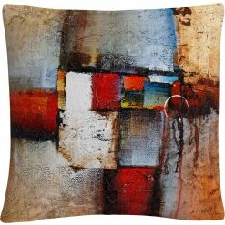 Best Sale ❤️ Trademark Fine Art Cube Abstract VI Decorative Throw Pillow ????