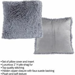 New ???? Hastings Home 24 In. Faux Fur Shag Pillow ???? -Bargoose shop unnamed file 1279