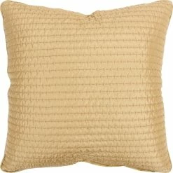 Best Pirce ???? Rizzy Home Solid Gold 22 In. X 22 In. Zipper Closure Polyester Filled Pillow ????