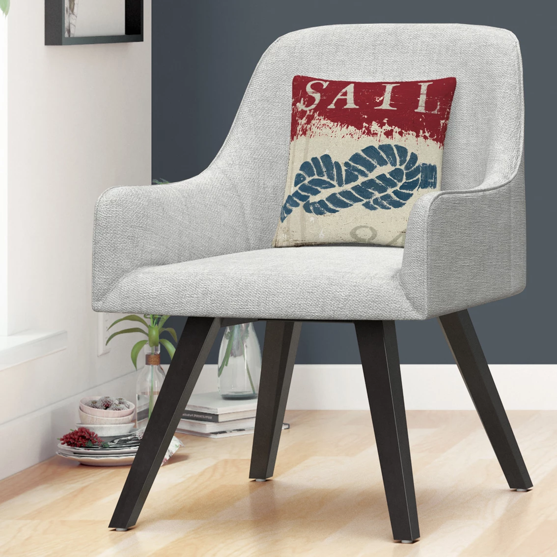 New ???? Trademark Fine Art Wellington Studio Nautical III Red Throw Pillow ❤️ 6 New ???? Trademark Fine Art Wellington Studio Nautical III Red Throw Pillow ❤️ - Image 4