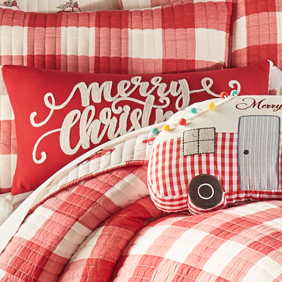 Promo ???? Levtex Home Road Trip Merry ???? Christmas Pillow ???? 4 Promo ???? Levtex Home Road Trip Merry ???? Christmas Pillow ???? - Image 2