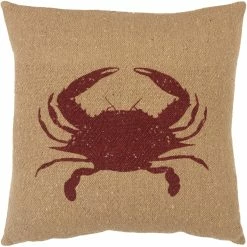 Cheapest ???? Rizzy Home Crab Red 20 X 20 In. Pillow ????