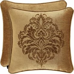 Brand new ???? J. Queen New York Sicily Gold 20 In. Square Embellished Decorative Throw Pillow ✨
