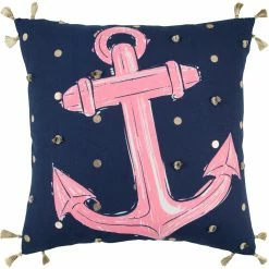 Best reviews of ✨ Simply Southern Anchor Dark Blue Polyester Filled Pillow ????