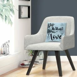 Best Pirce ⌛ Trademark Fine Art Do What You Love Blue Decorative Throw Pillow ???? -Bargoose shop unnamed file 1438