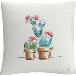 Promo ⌛ Trademark Fine Art Daphne Brissonnet Desert Bloom V Decorative Throw Pillow ????