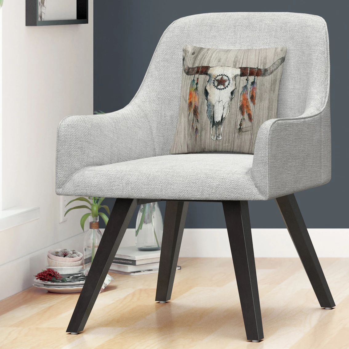 Best Pirce ???? Trademark Fine Art Longhorn On Dark Gray Wood Decorative Throw Pillow ???? 5 Best Pirce ???? Trademark Fine Art Longhorn On Dark Gray Wood Decorative Throw Pillow ???? - Image 3