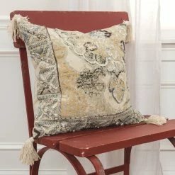 Budget ???? Rizzy Home Medallion Light Beige Polyester Filled Pillow ✔️ -Bargoose shop unnamed file 1486