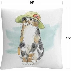 Buy ???? Trademark Fine Art Beth Grove Fancy Cats III Watercolor Decorative Throw Pillow ???? -Bargoose shop unnamed file 1491