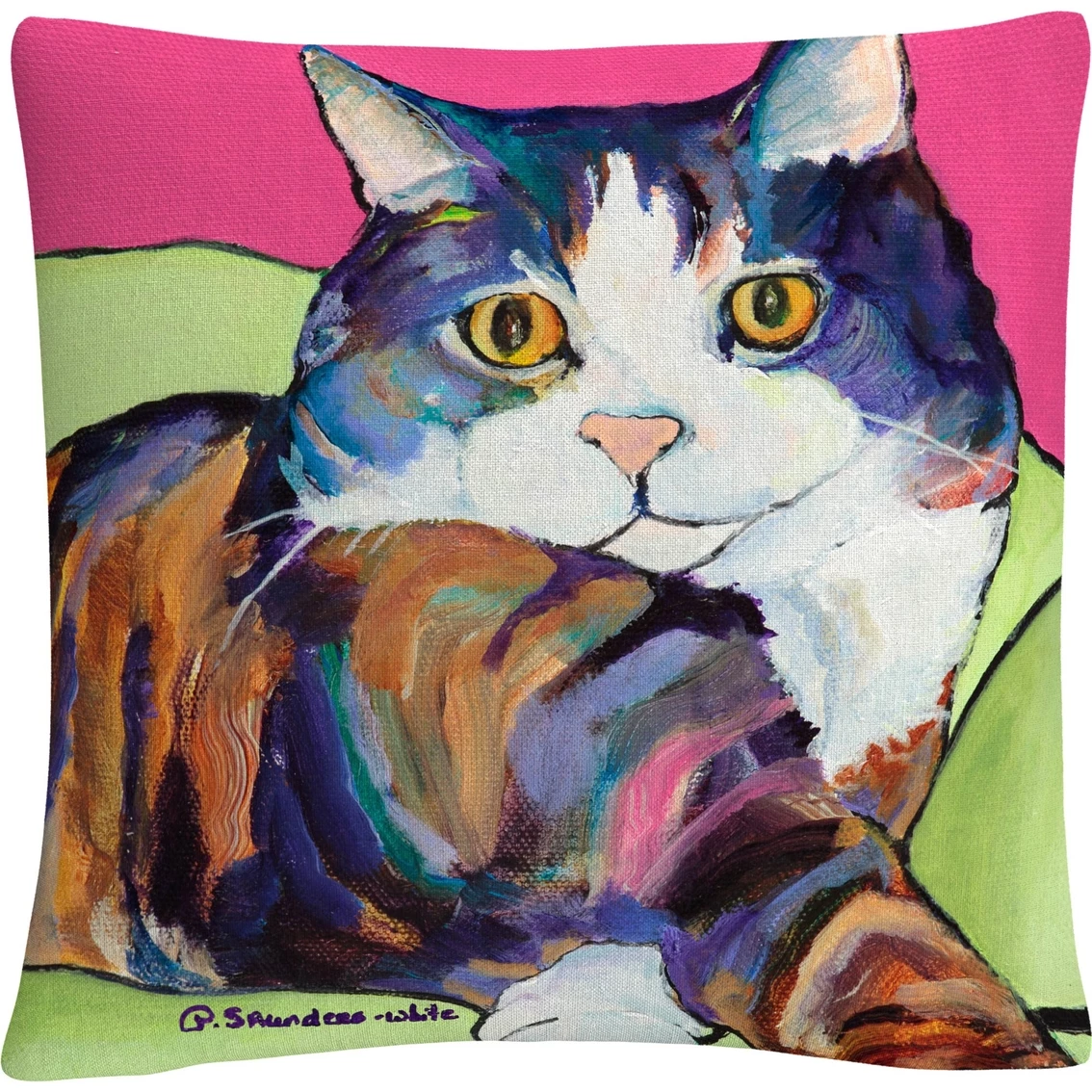 Budget ???? Trademark Fine Art Pat Saunders White Ursula Decorative Throw Pillow ???? 3 Budget ???? Trademark Fine Art Pat Saunders White Ursula Decorative Throw Pillow ????