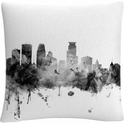 Top 10 ???? Trademark Fine Art Minneapolis MN Skyline Decorative Throw Pillow ????