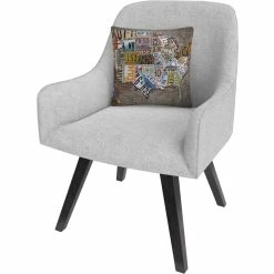 Best Sale ???? Trademark Fine Art USA License Plate Map On Metal Decorative Throw Pillow ???? -Bargoose shop unnamed file 1561