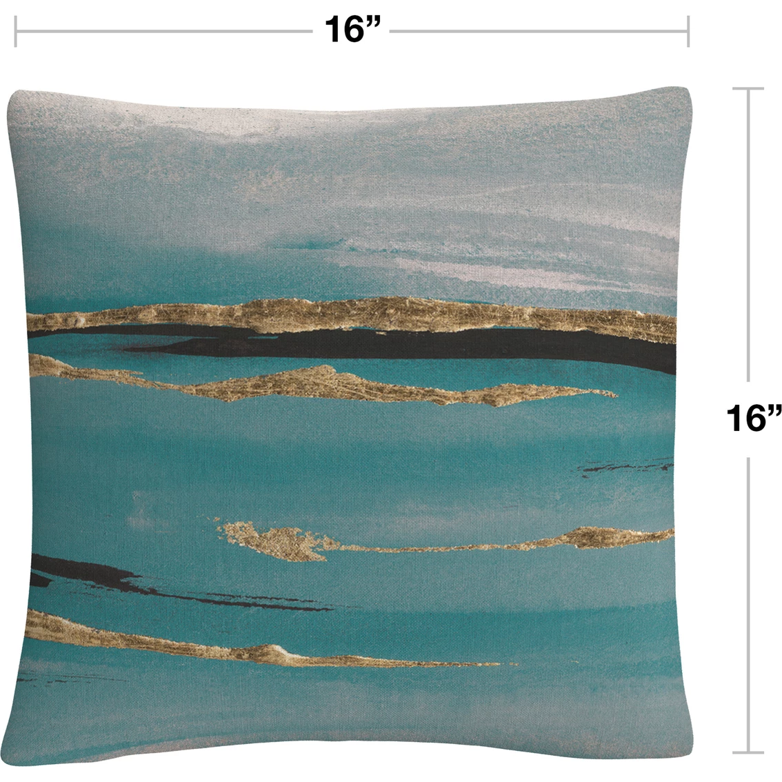 New ???? Trademark Fine Art Chris Paschke Gilded Storm II Teal Grey Crop Decorative Pillow ???? 6 New ???? Trademark Fine Art Chris Paschke Gilded Storm II Teal Grey Crop Decorative Pillow ???? - Image 4