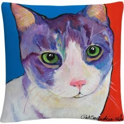 Wholesale ???? Trademark Fine Art Frenchy Animals Pets Painting Bold Decorative Throw Pillow ❤️