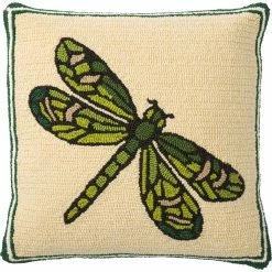 Outlet ???? Evergreen Indoor/Outdoor Hooked Pillow, Dragonfly 18 In. X 18 In. ????