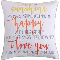 Best reviews of ⌛ Levtex Home Laurel Coral Sunshine Happy Pillow ⭐