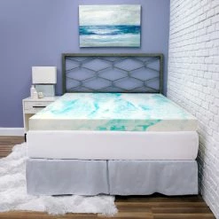 Promo ???? SensorPEDIC 4 In. Gel Swirl Memory Foam Mattress Topper ✨