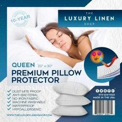 Hot Sale ???? The Luxury Linen Shop Pillow Protector ????