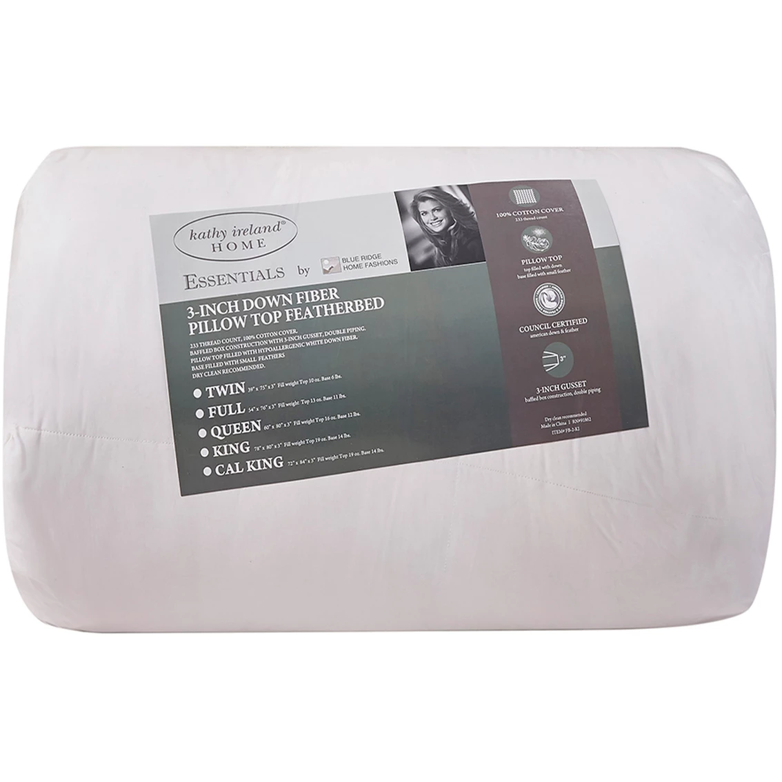 Deals ⌛ Kathy Ireland Home 3 In. Down Fiber Top Featherbed ???? 9 Deals ⌛ Kathy Ireland Home 3 In. Down Fiber Top Featherbed ???? - Image 7