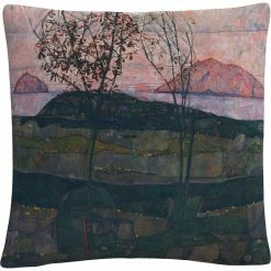 Hot Sale ???? Trademark Fine Art Egon Schiele Setting Sun Decorative Throw Pillow ????