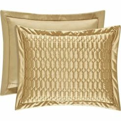 New ⌛ J. Queen New York Satinique Gold King Quilted Sham ????