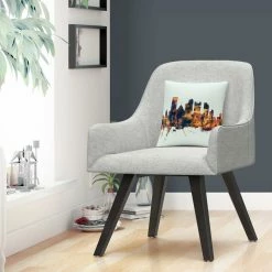 New ???? Trademark Fine Art Pittsburgh PA Skyline Blue Decorative Throw Pillow ???? -Bargoose shop unnamed file 286