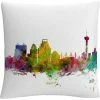 Discount ???? Trademark Fine Art Michael Tompsett San Antonio Texas Skyline Decorative Pillow ✨ -Bargoose shop unnamed file 310