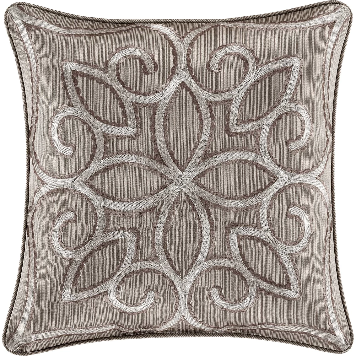 Hot Sale ✔️ J. Queen New York Deco Silver 18 In. Square Decorative Throw Pillow ???? 3 Hot Sale ✔️ J. Queen New York Deco Silver 18 In. Square Decorative Throw Pillow ????